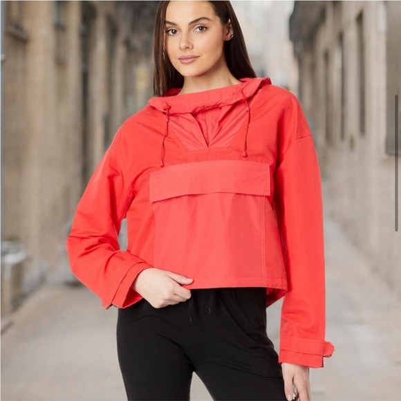 Sweaty Betty Nomad Pullover Jacket In Tulip Red Size 4 - Picture 1 of 7